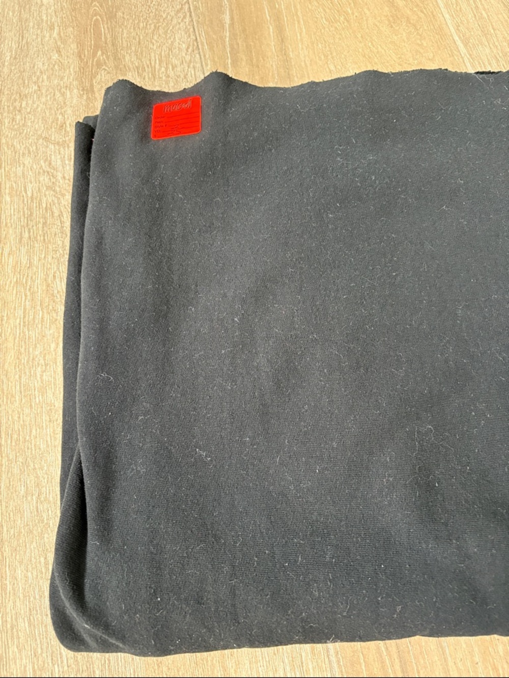 2 YDS Black Tumbled Fleece Uncut Fabric From Mood Fabrics